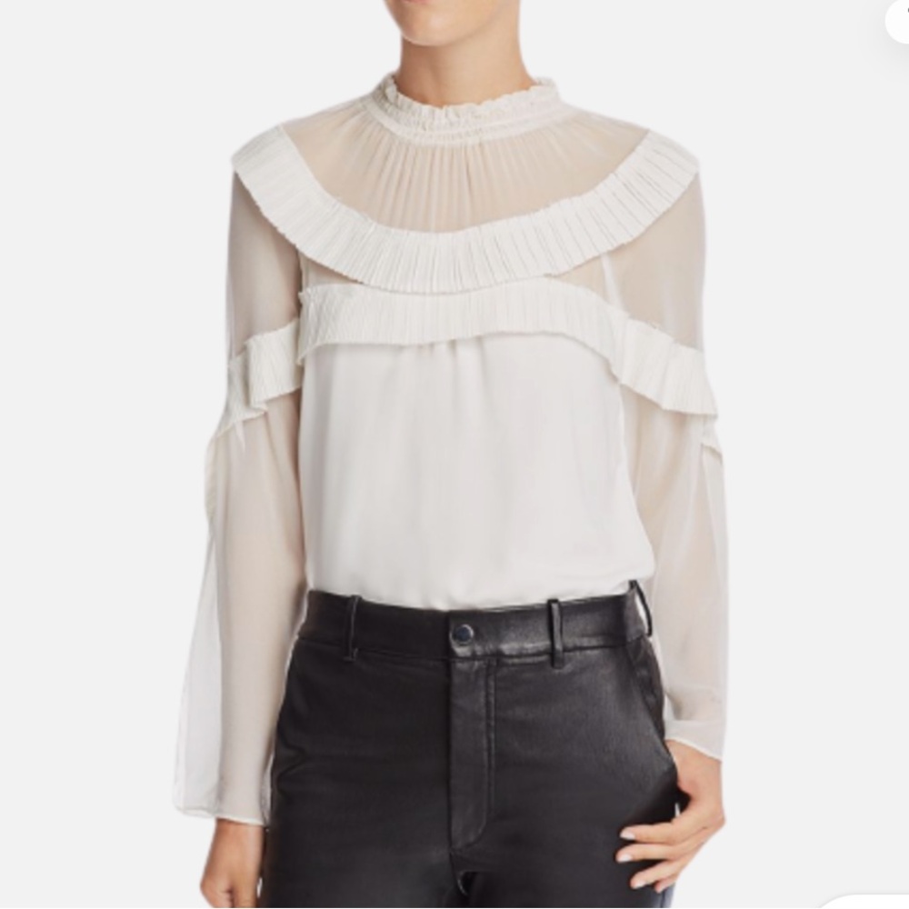 Ramy Brook Cream Ruffled Women's Top